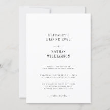 Casamento Mínimo Elegante Preto e Branco