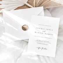 Casamento Mínimo Elegante Preto e Branco