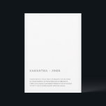 Convite Casamento Mínimo Estético Ultra Moderno<br><div class="desc">Cartões de Convite para Casamentos Sonoros Mínimos Ultra Modernos. Uma fronteira delicada e muito fina pode ser personalizada. Preto & Branco. Totalmente personalizável. Este design tem um texto mais leve que o design de modelo original.</div>