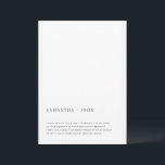 Convite Casamento Mínimo Estético Ultra Moderno<br><div class="desc">Cartões de Convite para Casamentos Sonoros Mínimos Ultra Modernos. Uma fronteira delicada e muito fina pode ser personalizada. Preto & Branco. Totalmente personalizável. Este design tem um texto mais leve que o design de modelo original.</div>