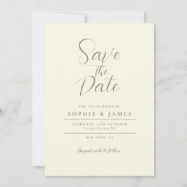 Convite Casamento Mínimo Moderno De Ivory Salve A Data
