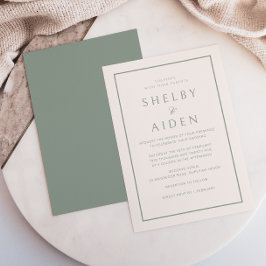 Convite Casamento Mínimo Neutro Elegante Moderno