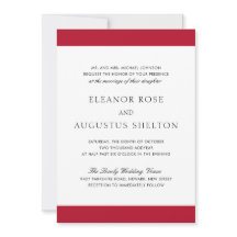 Casamento Mínimo Vermelho e Negro Elegante Moderno