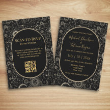 casamento místico com código qr místico chic black