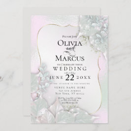 Convite CASAMENTO | Mistura Rosa-Rosa com Shimmer