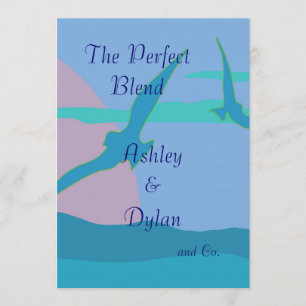 Convite Casamento misturado da família do paraíso do