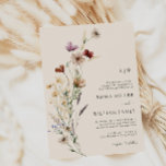 Convite Casamento Modern Boho de Flores Selvagens<br><div class="desc">Convocação para casamento de flores selvagens modernas. Este convite de casamento monograma,  na moda e elegante apresenta lindas flores de aquarela pintadas manualmente,  organizadas como uma bela coroa perfeita para primavera,  verão ou casamentos outono. Encontre itens correspondentes na Coleção de Casamentos de Boho Wildflower.</div>