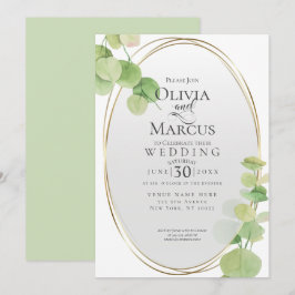 Convite Casamento | Modern Springtime Eucalyptus