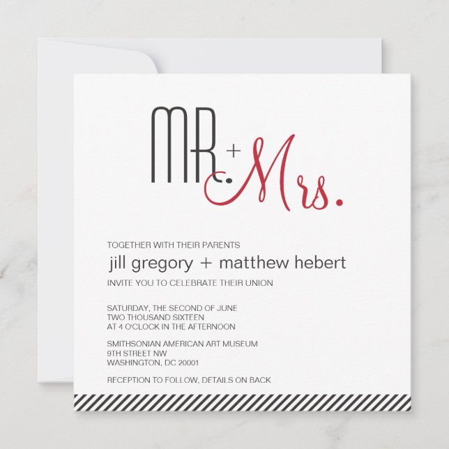 Convite Casamento Moderno (Frente)