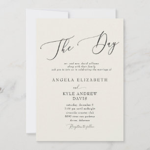 Convite Casamento Moderno Beige Elegante & Moderno II