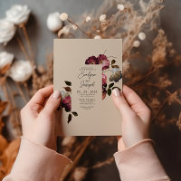 Casamento Moderno Boho Chic Flowers Burgundy