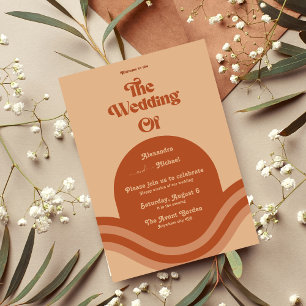 Convite Casamento Moderno Boho com Arco de Terracota