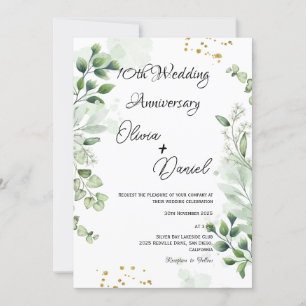 Convite Casamento Moderno Boho com Verdura Aniversário