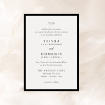 Casamento Moderno Branco e Negro de Trisha