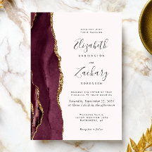 Casamento Moderno Burgundy Dourado Ágata Blush