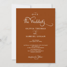Convite Casamento Moderno Caligrafia Elegante