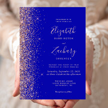 Casamento Moderno com Brilho Azul Royal e Borda Do