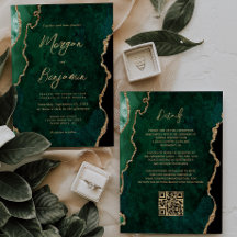 Casamento Moderno com Código QR em Script de Ágata