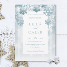 Casamento Moderno com Floco de Neve Azul