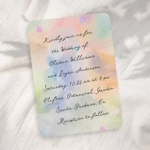 Casamento Moderno com Letra Abstrata em Aquarela