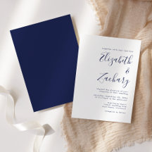 Casamento Moderno com Letra Azul-Marinho