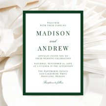 Casamento Moderno com Moldura Verde