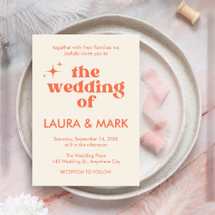 Convite Casamento Moderno com Negrito e Chic