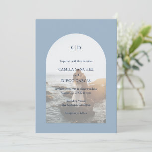 Convite Casamento Moderno da Arca Azul Camila Dusty