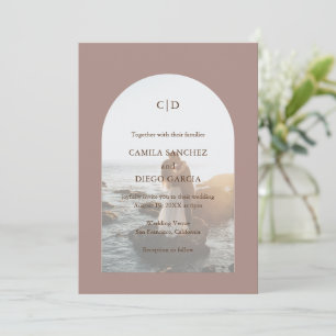 Convite Casamento Moderno da Arch Camila Taupe