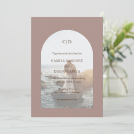 Convite Casamento Moderno da Arch Camila Taupe