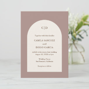 Convite Casamento Moderno da Arch Camila Taupe