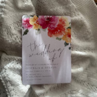 Casamento Moderno das Flores de Aquarelas de Prima