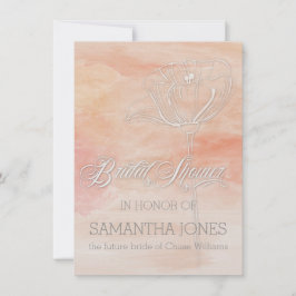 CONVITE CASAMENTO MODERNO DE ÁGUA CORAL