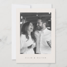 Convite Casamento Moderno de Beige Boho