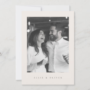 Convite Casamento Moderno de Beige Boho