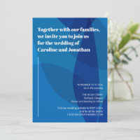 Casamento Moderno de Bold Vibrant Artsy Blue Abstr