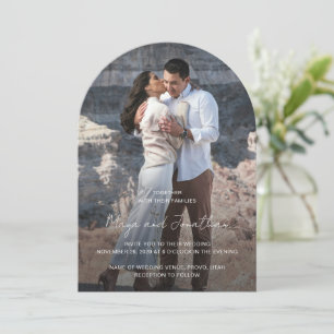 Convite Casamento Moderno de Foto Elegante