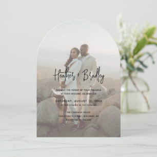 Convite Casamento Moderno de Foto Minimalista