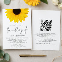 Casamento Moderno de Girassol com Código QR