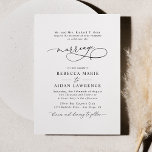 Convite Casamento Moderno de Script Elegante Blush Branco<br><div class="desc">Este elegante Convite de Casamento apresenta um texto de caligrafia de script abrangente,  emparelhado com um serifa clássico e fontes modernas,  preto e branco,  cor-de-rosa-rosa-claro,  com um monograma personalizável. Itens correspondentes disponíveis.</div>