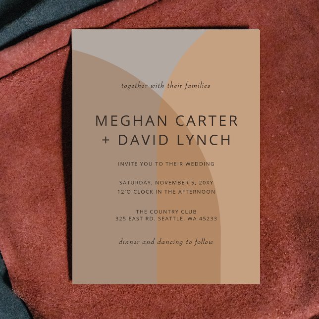 Convite Casamento Moderno do Arco de Boho Rustico Terracot (Criador carregado)