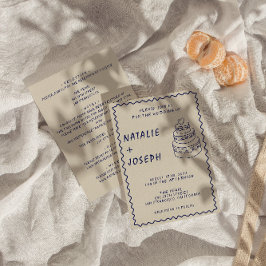 Convite Casamento Moderno Do Bolo De Letra De Faculdade Du