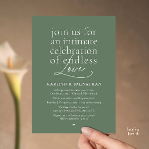 Convite Casamento Moderno e Elegante, Amor Infinito, Recep