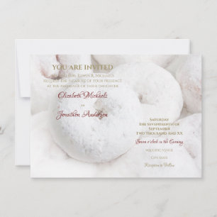 Convite Casamento Moderno e Elegante: Doughnuts Brancas Et