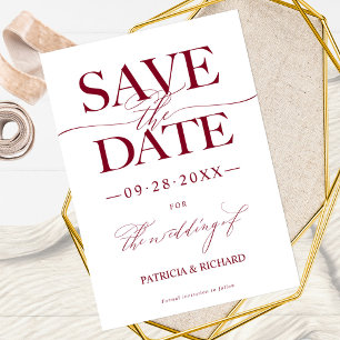 Convite Casamento Moderno e Elegante para Salvar a Data Nã