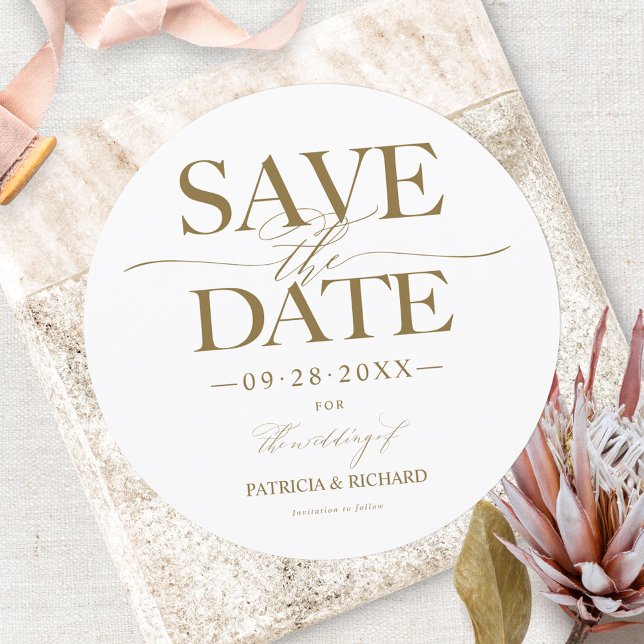 Convite Casamento Moderno e Elegante para Salvar a Data Nã (Criador carregado)