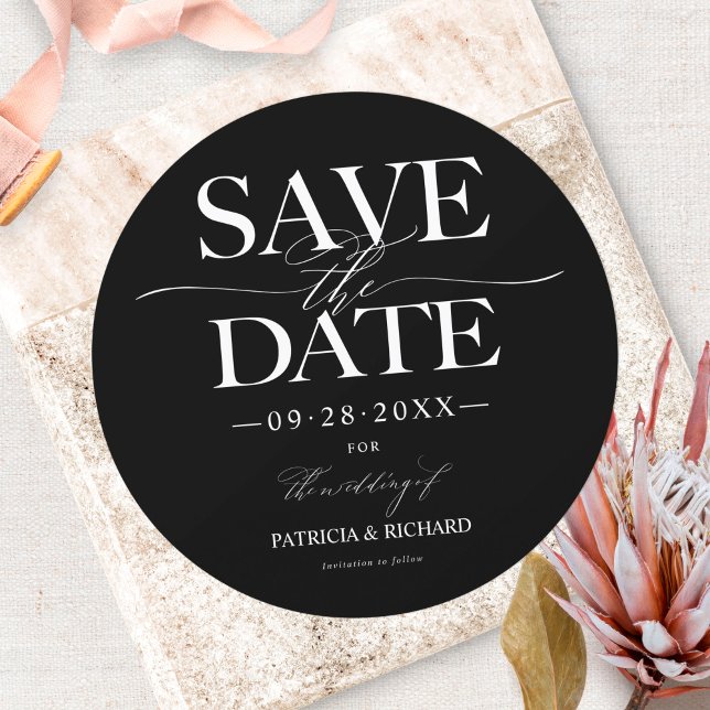 Convite Casamento Moderno e Elegante para Salvar a Data Nã (Criador carregado)