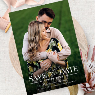 Convite Casamento Moderno e Elegante Salvar a Data Foto