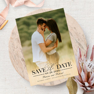 Convite Casamento Moderno e Elegante Salvar a Data Foto