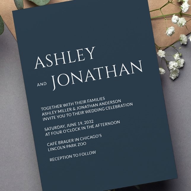 Convite Casamento Moderno e Minimalista (Criador carregado)